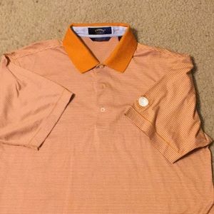 Orange stripe Golf shirt